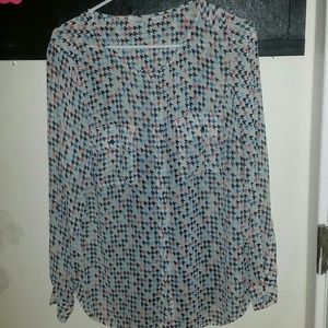 Sheer button down blouse