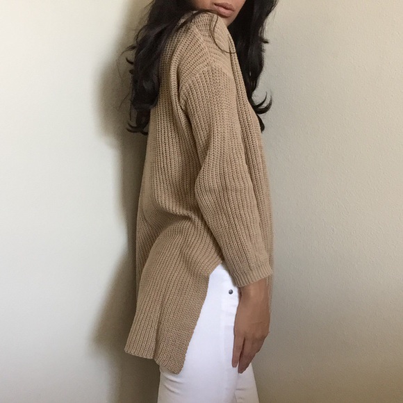 LAST* Tan Waffle-Knit Sweater - Picture 3 of 4