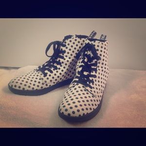 Polka Dot Dr. Martens in Black & White