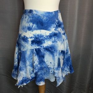 Rebecca Taylor Blue Cloud Print Skirt Size 6