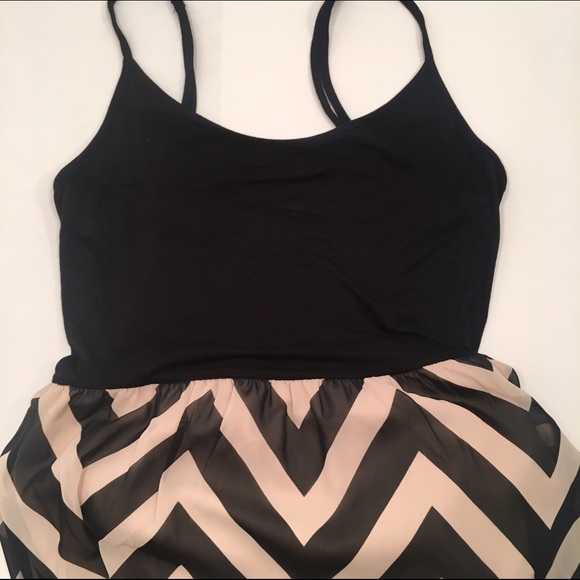 Black and Cream Maxi Dress