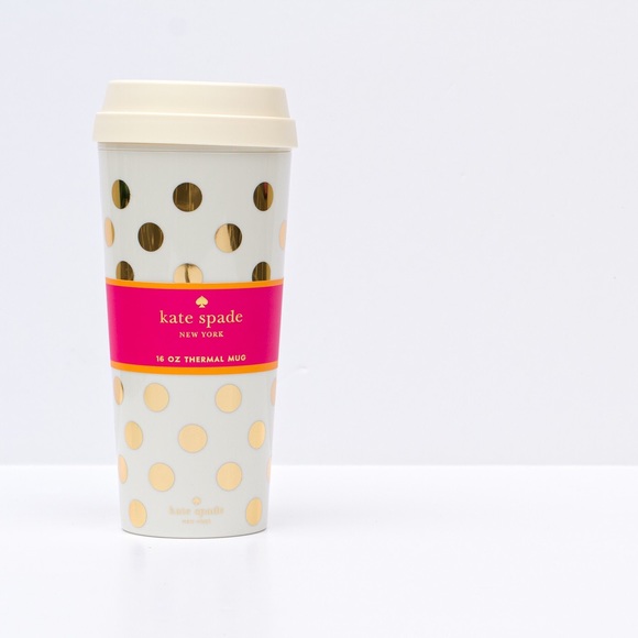kate spade 16 oz. Gold Dots Thermal Mug