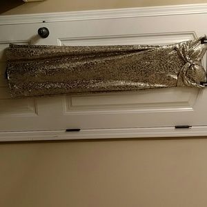 Gold Sequin Ball Gown