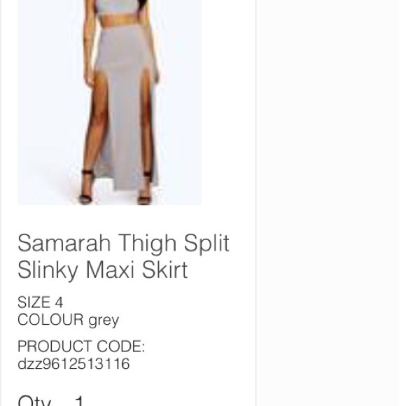 Thigh split slinky maxi skirt (brand new)