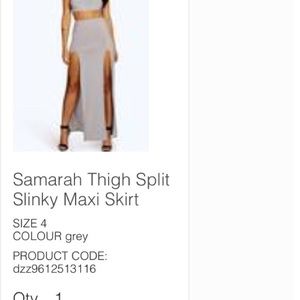 Thigh split slinky maxi skirt (brand new)