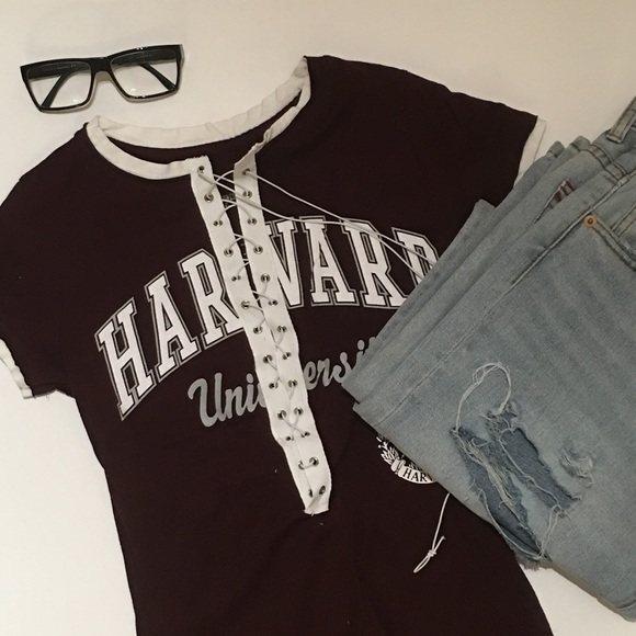 Lace up Harvard Tee
