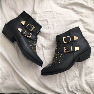F21 studded ankle boots,  Chloe Susanna dupes
