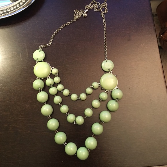 Light green statement necklace