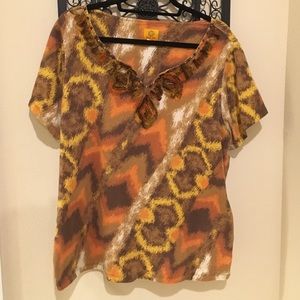 Mixed print funky top!