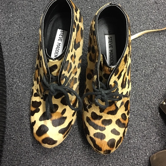 Steven Madden cheetah wedges