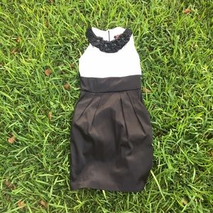 black and white formal dress