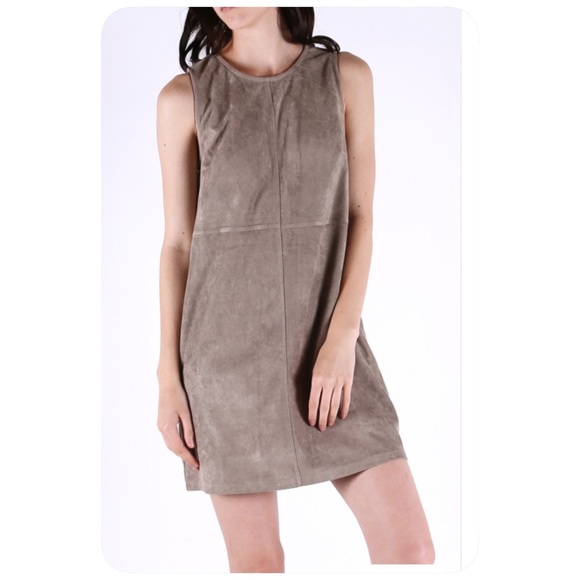 Taupe Suede Mini Dress❤️ - Picture 2 of 4