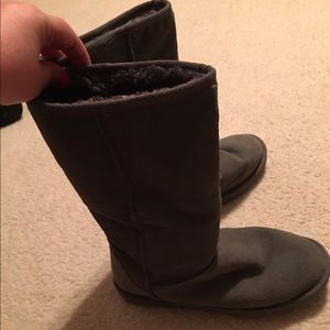 Gray boots