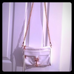 White and Rose Gold Rebecca Minkoff Cross body bag