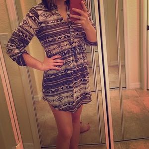 Quarter sleeve black and gray dress SOLD