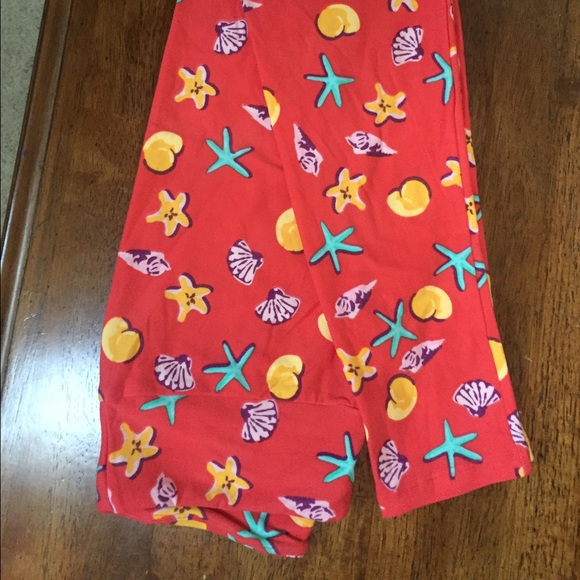 BN OS Lularoe leggings red