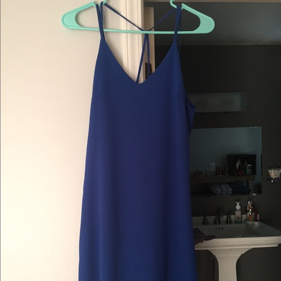 Above knee blue dress