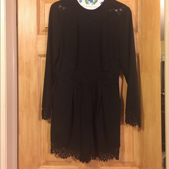 Zimmermann Black Romper with Lace Panels - Picture 3 of 4