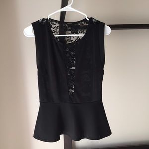 #17 👚Black Lace Peplum👚