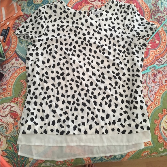 Black and white polka dotted shirt