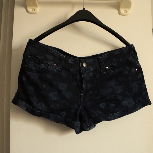 Forever 21 Floral Denim Shorts