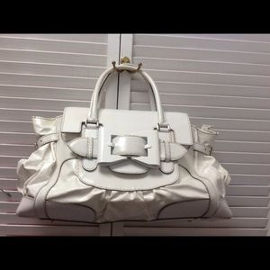 Sold Gucci white large satchel bag with bow