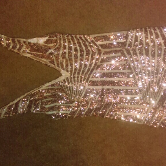 Gold sequins dress