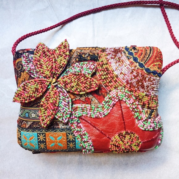 Handbags - Beaded, Hard Shell,  Shoulder Bag