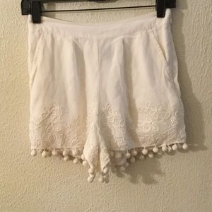 Topshop Cream/White Shorts