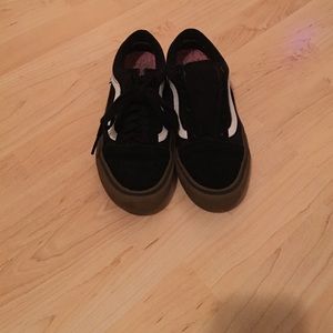 Black with white stripe vans