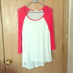 Flowy Pink Baseball Shirt