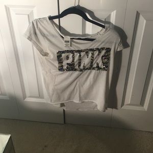 Victoria secrets pink BLING SHIRT