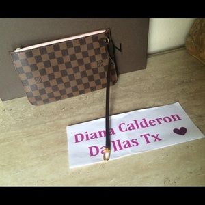 (SOLD)New Louis Vuitton neverfull pouch rb