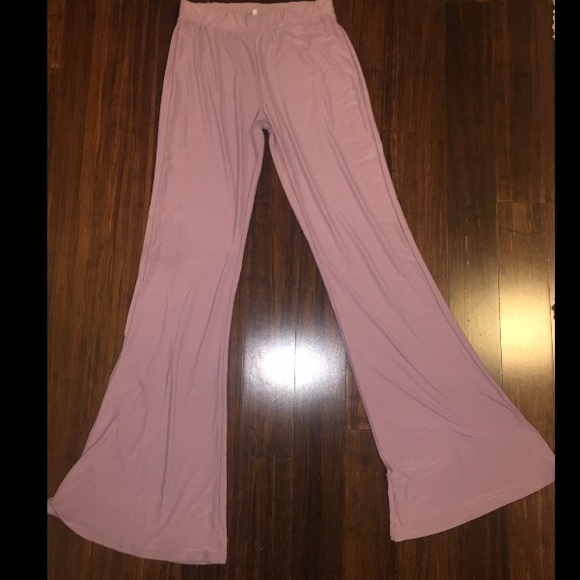 Purple flared pants