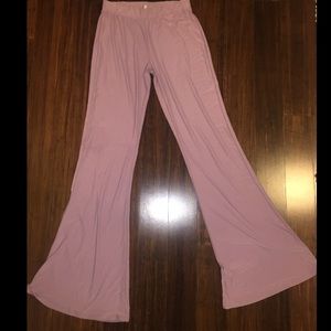 Purple flared pants