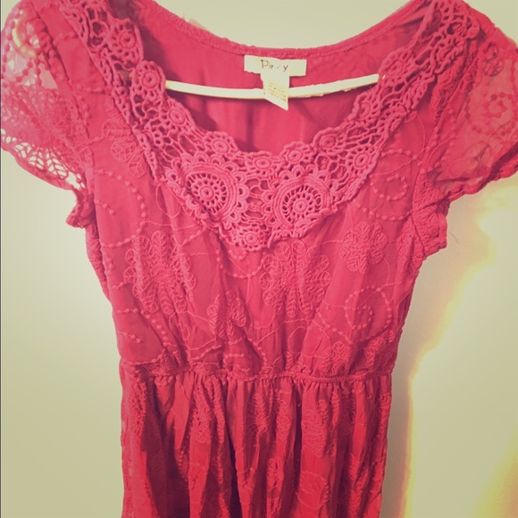 Favorite Maroon Lace Mini