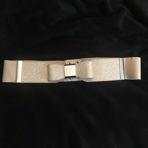 Express sparkly tan belt