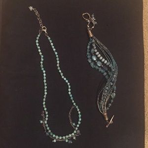 Silpada topaz necklace and bracelet