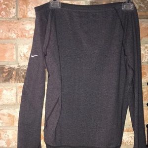 Nike dry fit off the shoulder workout jacket