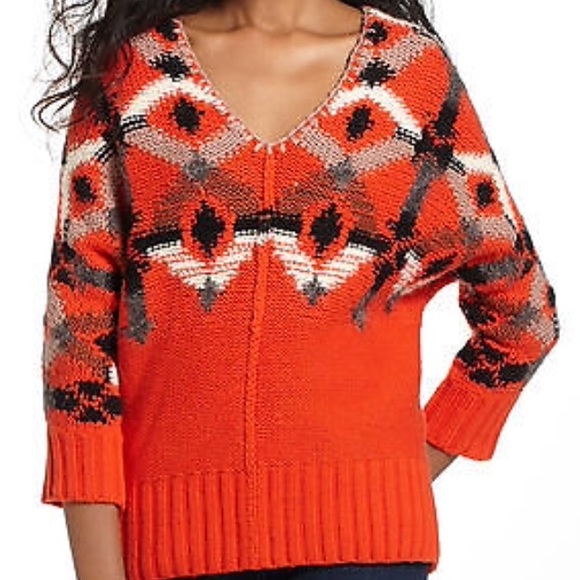Anthropologie Fiets Voor2 Cadmium Geometry Sweater