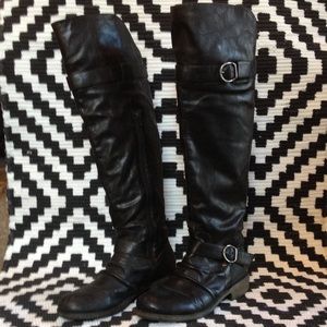 Black Knee High Boots