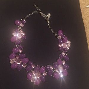 Purple statement necklace