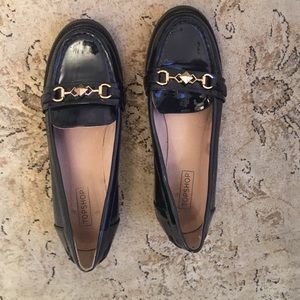 Navy topshop loafers