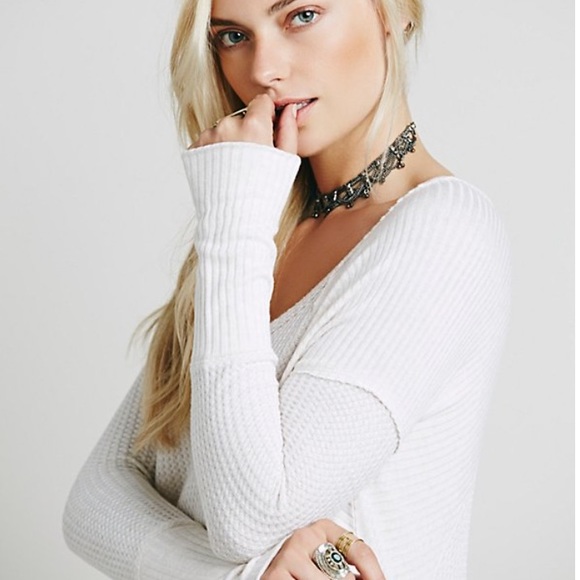 FREE PEOPLE High Low Scoop Drippy Ventura Thermal - Picture 3 of 3