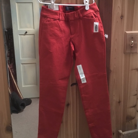 Size 0 burnt orange jeans from Old Navy