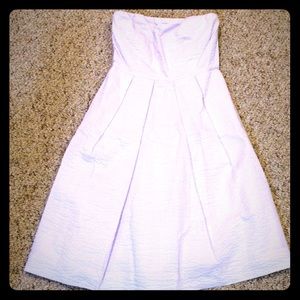 Lavender strapless dress