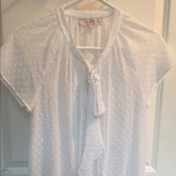 Loft sheer dot blouse XS