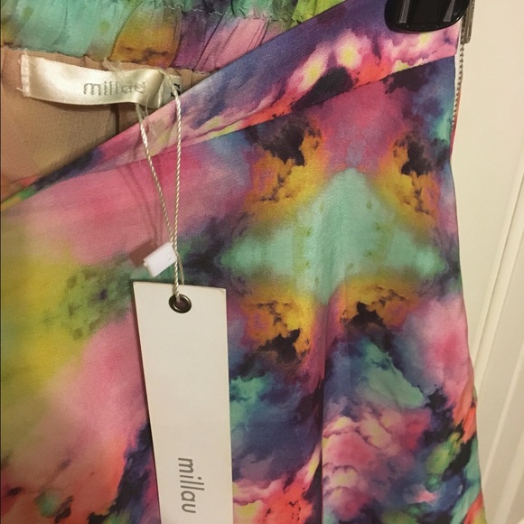 NWT Millau Silk Watercolor Skirt - Picture 3 of 4