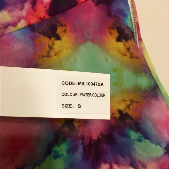 NWT Millau Silk Watercolor Skirt - Picture 4 of 4