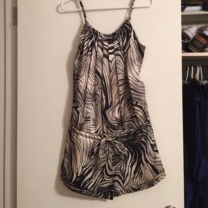 Black and white romper